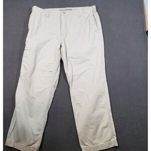 Dockers D3 Classic Cargo Pants Mens 40x30 Khaki Beige Cotton Canvas Straight Leg